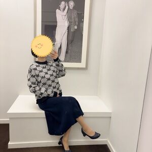 NWT Michael Kors  Logo Jacquard Knit Sweater Size XS